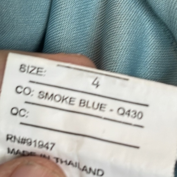 Alfred Sung smoke blue q430 Bridesmaid Dress - Picture 11 of 11